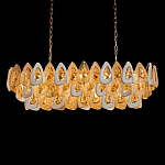 Люстра овальная с многослойными белыми и прозрачными подвесками Character Chandelier варинант исполнения - 2 | Loft Concept в Москве