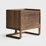 Прикроватный деревянный столик с 2-мя ящиками Moon Walnut Furniture варинант исполнения - 12 | Loft Concept в Москве