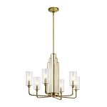  Люстра с прозрачными рифлеными цилиндрическими плафонами Kichler варинант исполнения - 16 | Loft Concept в Москве