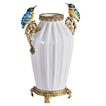 Ваза белого цвета из фарфора с птичкми White Garden варинант исполнения - 2 | Loft Concept в Москве