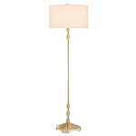 Торшер с абажуром в форме цилиндра на золотистом каркасе Floor lamp Amanda варинант исполнения - 2 | Loft Concept в Москве