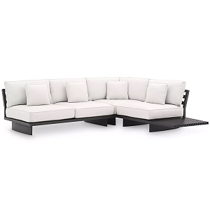 Модульный диван Eichholtz Sofa Royal Palm Белый Черный