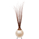 Торшер из перламутра на металлическом каркасе Indonesian Comet варинант исполнения - 2 | Loft Concept в Москве