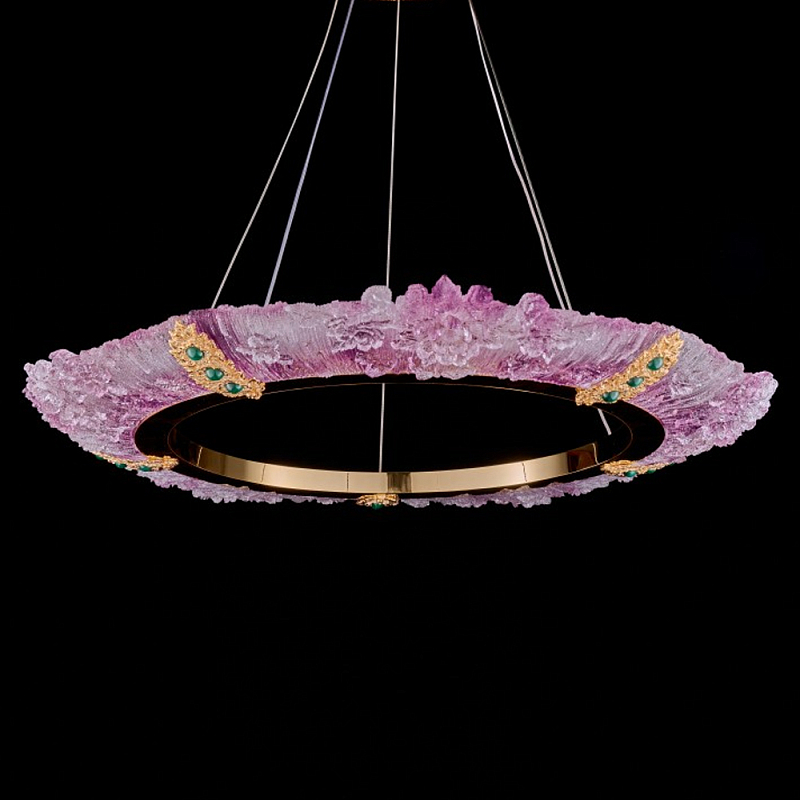 Люстра в форме кольца розовая Warm Pink Light Золотой Розовый Люстра в форме кольца розовая Warm Pink Light Золотой Розовый в Москве | Loft Concept