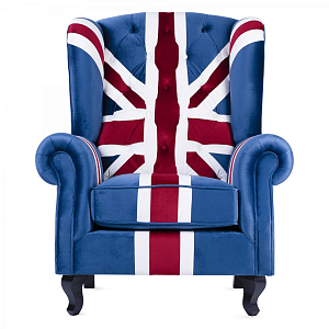 Кресло Armchair Union Jack velvet