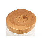 Керамический столик с деревянной столешницей "Пешка" варинант исполнения - 5 | Loft Concept в Москве