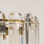 Люстра многоярусная с овальными прозрачными подвесками 36 см Harmonica варинант исполнения - 7 | Loft Concept в Москве