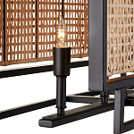 Люстра прямоугольной формы с чёрным каркасом и вставкой из плетеного материала Cage for Light варинант исполнения - 2 | Loft Concept в Москве