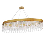 Люстра подвесная овальная с хрустальными подвесками Crystal Art  варинант исполнения - 1 | Loft Concept в Москве