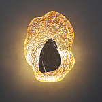 Бра с волнообразным стеклянным плафоном и вставкой из мрамора Liquid Stone варинант исполнения - 9 | Loft Concept в Москве