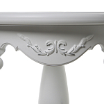 Стол приставной круглый белого цвета из массива бука с легкими потертостями White Provence варинант исполнения - 2 | Loft Concept в Москве