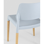Пластиковый стул на ножках из массива бука Ferret Grey-Blue варинант исполнения - 3 | Loft Concept в Москве