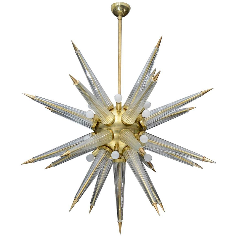  Brass Sputnik Chandelier with Murano Glass Spikes       | Loft Concept 