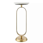 Столик приставной с овальным золотым основанием Oval Gold Base варинант исполнения - 1 | Loft Concept в Москве