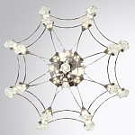 Люстра подвесная из металла с хрустальными подвесками прозрачного цвета Quasar 41 варинант исполнения - 10 | Loft Concept в Москве