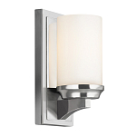 Бра для ванных комнат с белым цилиндрическим плафоном на прямоугольном основании цвета хром Feiss варинант исполнения - 5 | Loft Concept в Москве