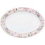 Сервиз столовый из фарфора белый с цветочным принтом на 6 персон 23 предмета Flower Porcelain Collection варинант исполнения - 2 | Loft Concept в Москве