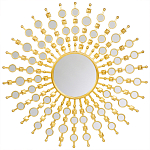 Зеркало-солнце в раме из металла с золотыми с лучами Rays of Peace варинант исполнения - 1 | Loft Concept в Москве