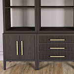 Модульный стеллаж Primo из трех составных элементов Темный орех варинант исполнения - 6 | Loft Concept в Москве