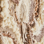 Овальный Современный Гобелен Абстракция в бежевых тонах Shallow варинант исполнения - 3 | Loft Concept в Москве