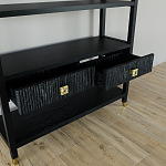 Стеллаж с двумя ящиками Elsa Dreams Black варинант исполнения - 3 | Loft Concept в Москве