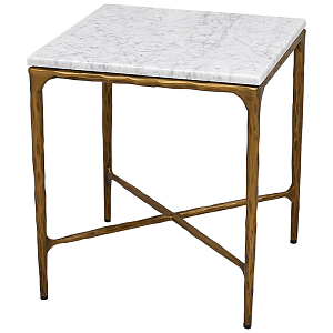 Приставной стол с мраморной столешницей квадратный Randy Marble Coffee Table