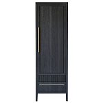 Узкий Шкаф Primo с 2 выдвижными ящиками Черный дуб варинант исполнения - 1 | Loft Concept в Москве