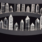 Люстра с двумя кольцами черного цвета с хрустальными элементами QUARTZ CRYSTAL варинант исполнения - 11 | Loft Concept в Москве