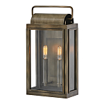 Настенный фонарь прямоугольной формы цвета состаренная латунь с двумя лампами Hinkley варинант исполнения - 1 | Loft Concept в Москве