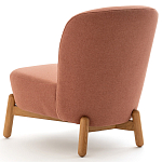 Кресло на деревянных ножках Olguin Pink Chair варинант исполнения - 4 | Loft Concept в Москве