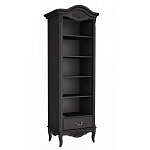 Стеллаж черный узкий из массива бука с 5-ю полками Black Provence варинант исполнения - 1 | Loft Concept в Москве