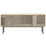 Длинная тумба с зеркальным декором Serena варинант исполнения - 9 | Loft Concept в Москве