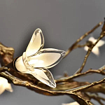 Люстра в виде золотой ветки с цветами Glass Flower Pendant Light варинант исполнения - 9 | Loft Concept в Москве