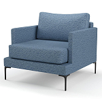 Мебельная ткань Шенилл голубой цвет 138 см T4-26 варинант исполнения - 5 | Loft Concept в Москве