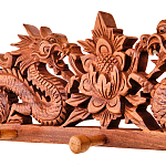 Панно-вешалка из дерева драконы Panel With Animals варинант исполнения - 2 | Loft Concept в Москве