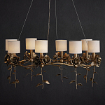 Люстра с каркасом в виде цветков розы и тканевыми абажурами Flowers and Fox Roses варинант исполнения - 4 | Loft Concept в Москве