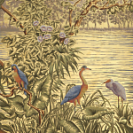 Обои ручная роспись Le Brésil Amarelo Deep Rich Gold варинант исполнения - 1 | Loft Concept в Москве