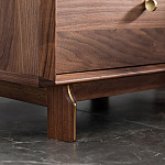 Прикроватный деревянный столик с ящиками Moon Walnut Furniture варинант исполнения - 4 | Loft Concept в Москве