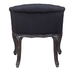 Кресло низкое в стиле прованс Черный Лен Louis French Armchair  варинант исполнения - 3 | Loft Concept в Москве
