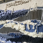 Современное ткачество гобелен в синих оттенках Blue Undine II варинант исполнения - 2 | Loft Concept в Москве