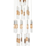 Люстра с прямоугольными плафонами из хрусталя Esme Rectangular Crystal Gold Chandelier варинант исполнения - 4 | Loft Concept в Москве