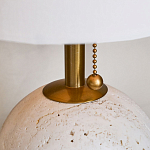 Настольная лампа на круглом основании из натурального камня Bartolomeo варинант исполнения - 2 | Loft Concept в Москве