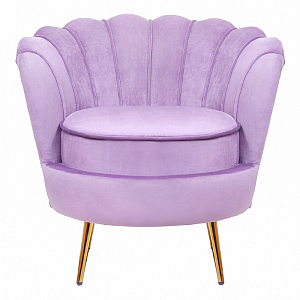 Кресло велюр фиолетовый Purple Flower