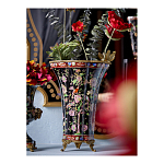 Ваза из фарфора черная с цветочной росписью и бронзовой стрекозой Spring Garden варинант исполнения - 5 | Loft Concept в Москве