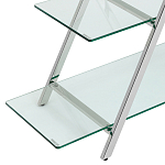 Стеллаж со стеклянными полками на стальном каркасе X-ray варинант исполнения - 5 | Loft Concept в Москве