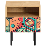 Прикроватная тумба с изображением на ящике Elise Nightstand варинант исполнения - 17 | Loft Concept в Москве