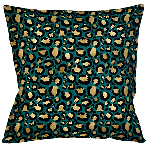 Декоративная подушка с леопардовым принтом Wild animals Green