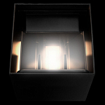 Уличный настенный светильник светодиодный формы куб черного цвета из металла Urban Minimalist варинант исполнения - 5 | Loft Concept в Москве