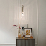 Подвесной светильник с прозрачным рифленым цилиндрическим плафоном Kichler варинант исполнения - 14 | Loft Concept в Москве