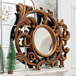 Зеркало настенное с рамой цвета античная бронза Classic Ornament Mirror варинант исполнения - 2 | Loft Concept в Москве